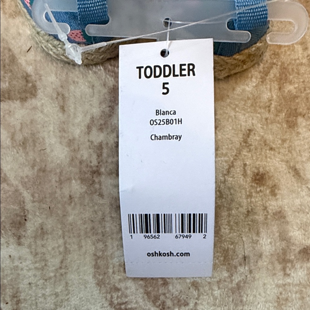 🆕 OshKosh B'gosh Blue Strawberry Kids Slippers - Picture 3 of 3